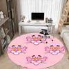 Pink Panther Pattern Office Round Area Rug, Indoor Mat Suitable For Office, Under Office Chairs Bedroom Living Room Home Decor, DT1212074