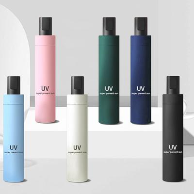 Umbrellas Sun Umbrellas Cartoon Rain and Sunny Manually Folded Student Portable Umbrellas Sunshade Accessories Outdoor Equipment