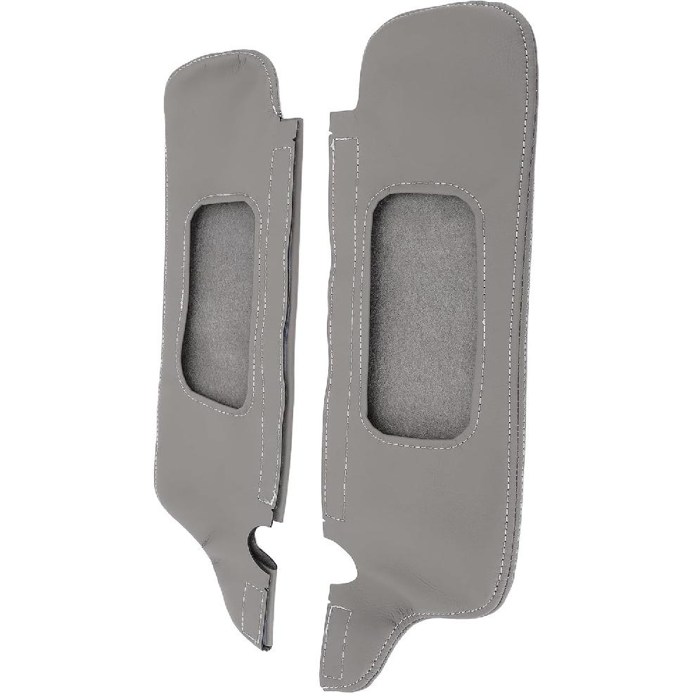 Sun Visor Protector Cover for 1994-2004, PU Leather, Gray, 2 Pieces