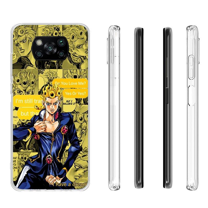 JoJo Bizarre Adventure Anime Case Phone Cover for Xiaomi Redmi Note 10 9 9S 8 8T 7 5 Pro Mi 12T 11T 10T 9T 12 11 Lite A3 A2 Tren