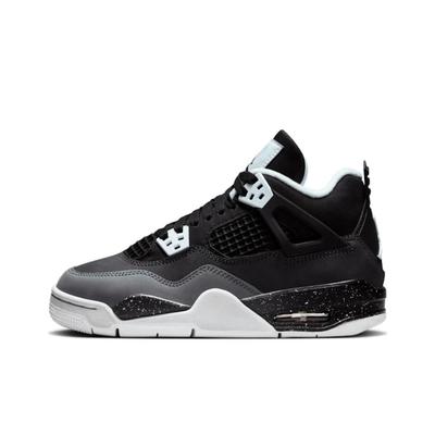 Air 4 Retro GS Fear 2024 Kids Sneakers Black White Anthracite FQ8213-002