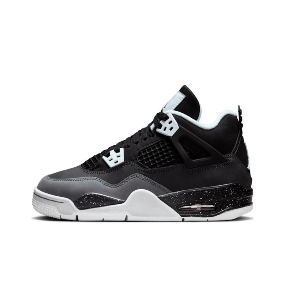 Кроссовки Air Jordan 4 Retro GS Fear 2024 Kids, цвет черный, белый, антрацитовый FQ8213-002 36
