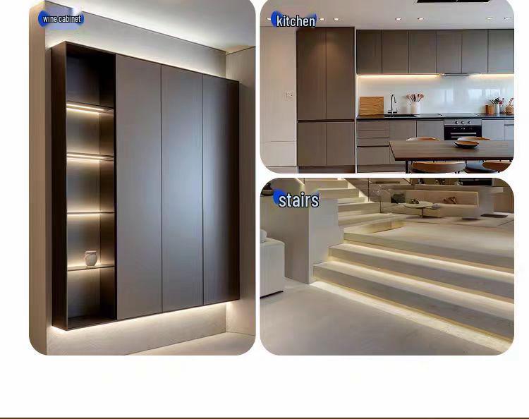 In-Stock 24V COB LED Strip - No Light Spots, Self-Adhesive for Wardrobe, Cabinet, Living Room, Bedroom - Monochromatic LED Strip Set