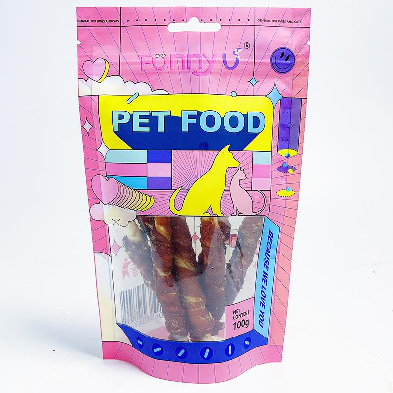Pet Food Dog Snacks: Chicken, Duck & Beef Wrapped Rawhide Dental Chews 400g