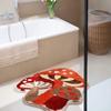 1pc Nordic Style Mushroom-Shaped Mat - Cute Cartoon Design Non-Slip Mat for Living Room & Bedroom, Soft Durable Floor Mat