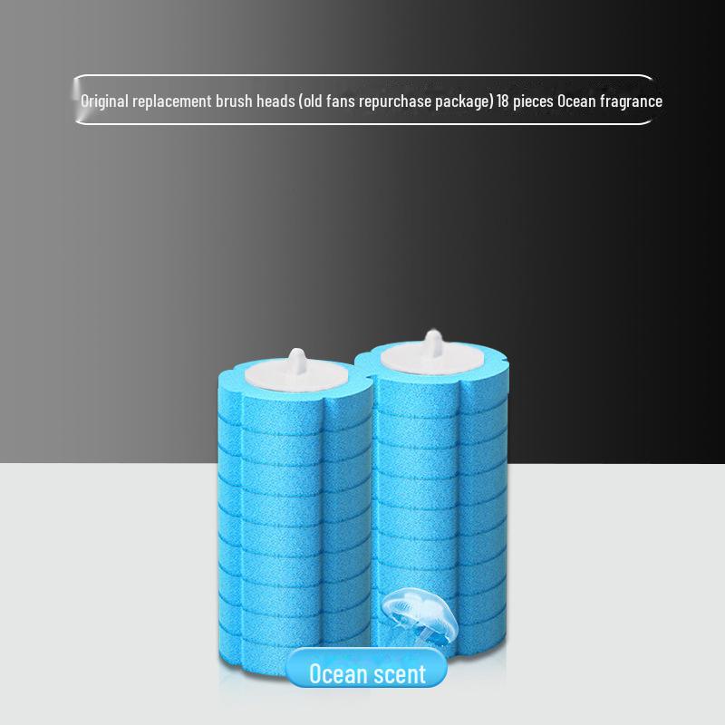 Wall-Mounted Disposable Toilet Brush Set with Cleaning Head