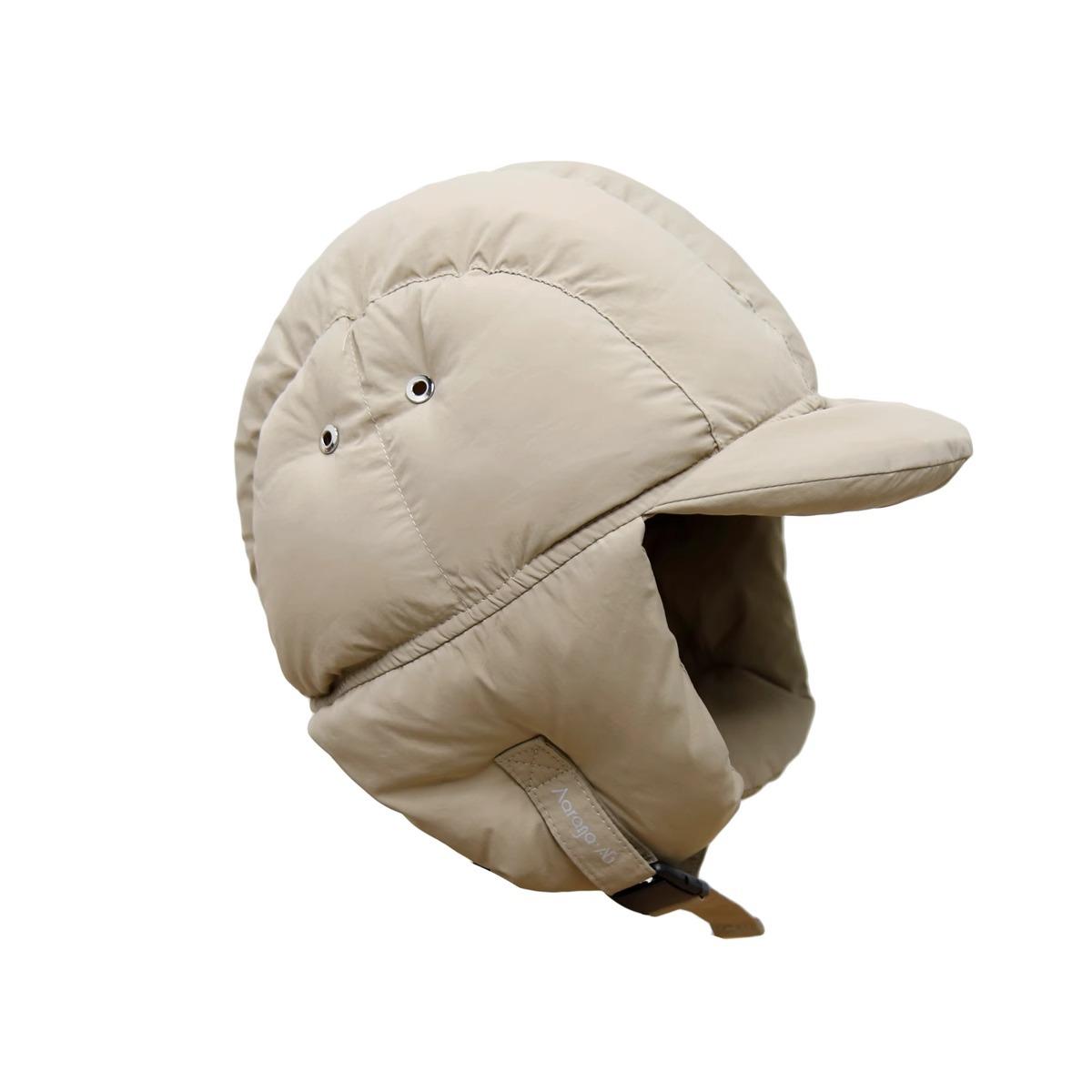 

Зимняя шапка мужская утолщенная теплая пуховая однотонная универсальная уличная от холода шапка для ушей женская One Size