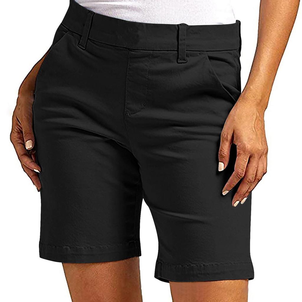 Women's Casual Stretch Shorts with Pockets Comfortable Summer Wear for Everyday Activities