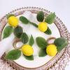 1-48PCS Lemon Napkin Ring Real Touch Plant Leaf Fruit Design Holder for Easter Wedding Party Dining Table Decoration Accessories
