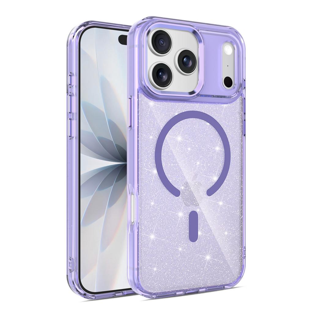 Applicable to Apple 11promax mobile phone case 11 glitter 11 translucent 11 wireless magnetic charging anti-drop protective case
