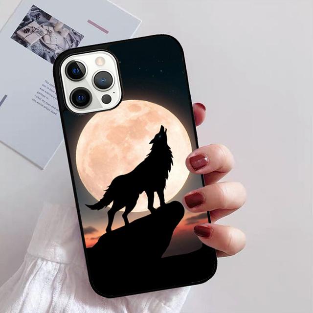 Animal The Wolf Howl Phone Case For iPhone 17 Air 14 13 12 16Pro Max 15  Plus Max Cover Shell Coque