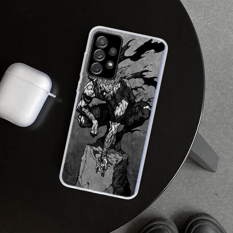 One P-Punch-Man Garou Phone Case Cover for Samsung Galaxy A12 A22 A32 A52 A72 A02S A51 A50S A31 A20S A10S Note 20 Ultra 10 Plus