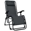 Folding Lounge Chair Black Textilene