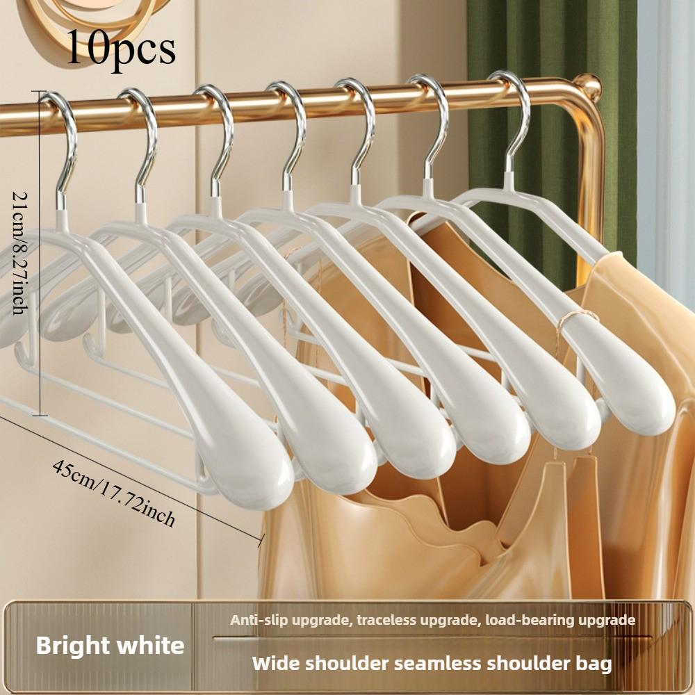 3pcs/5pcs/10pcs/30pcs/50pcs Wide Shoulder Seamless Hanger, Anti Slip, Strong Load-bearing, Suitable for Both Dry and Wet Use