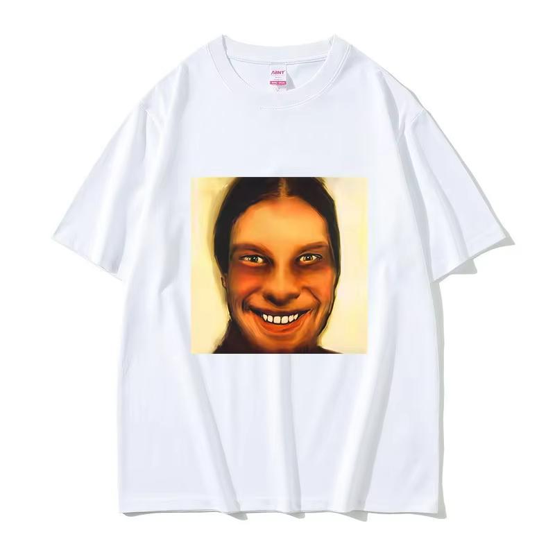 Aphex Twin Mugshot Tshirt Unisex Unisex Fashion Retro Oversized Short Sleeve Male High Quality Soft Cotton Tshirt Unisex Casual Tees