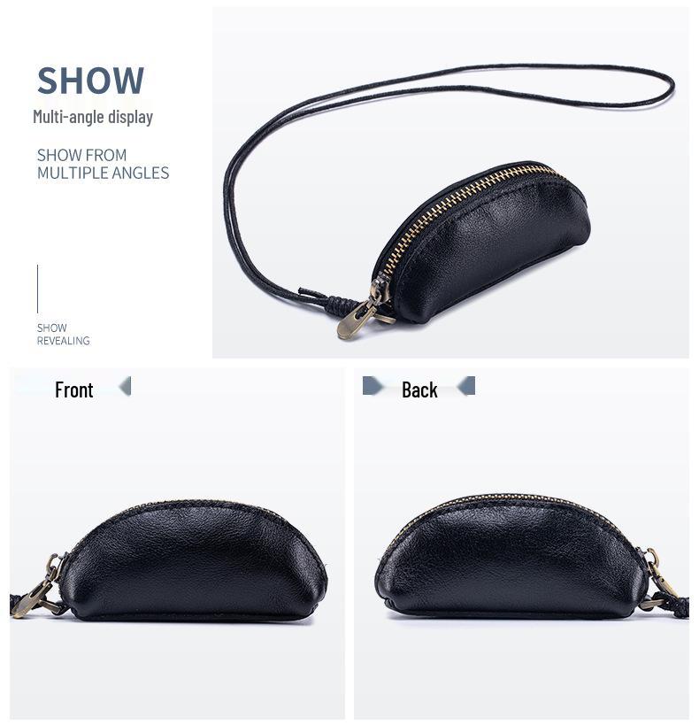 Damen Mini-Münzbörse & Schlüsseletui aus echtem Leder