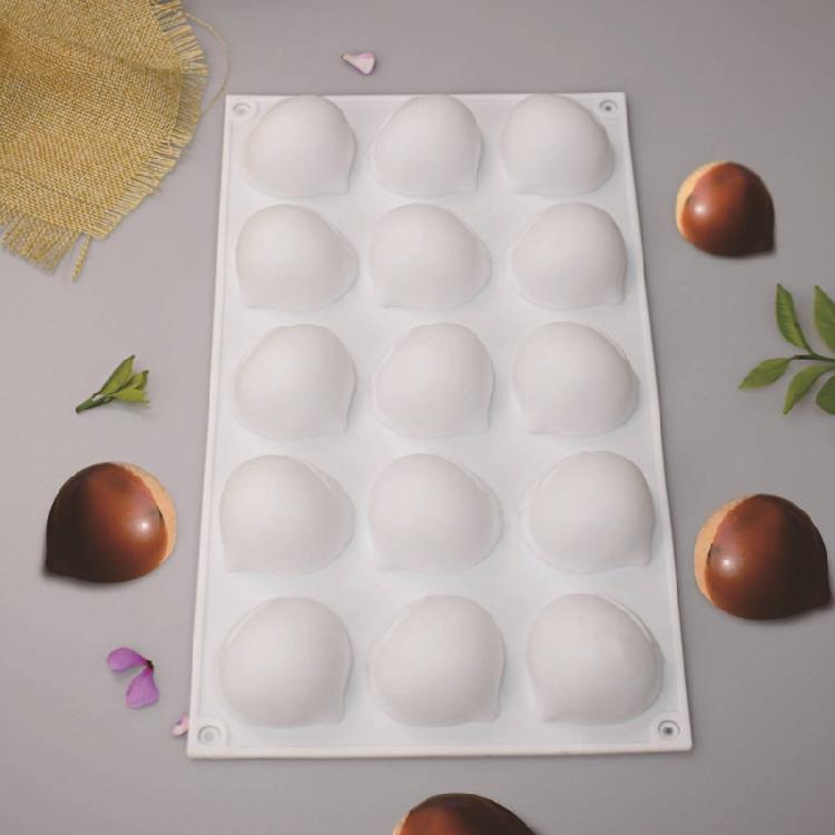 Molde de Silicona de Castaña Herramienta para Hornear para Hacer Chocolate Fondant Cupcake