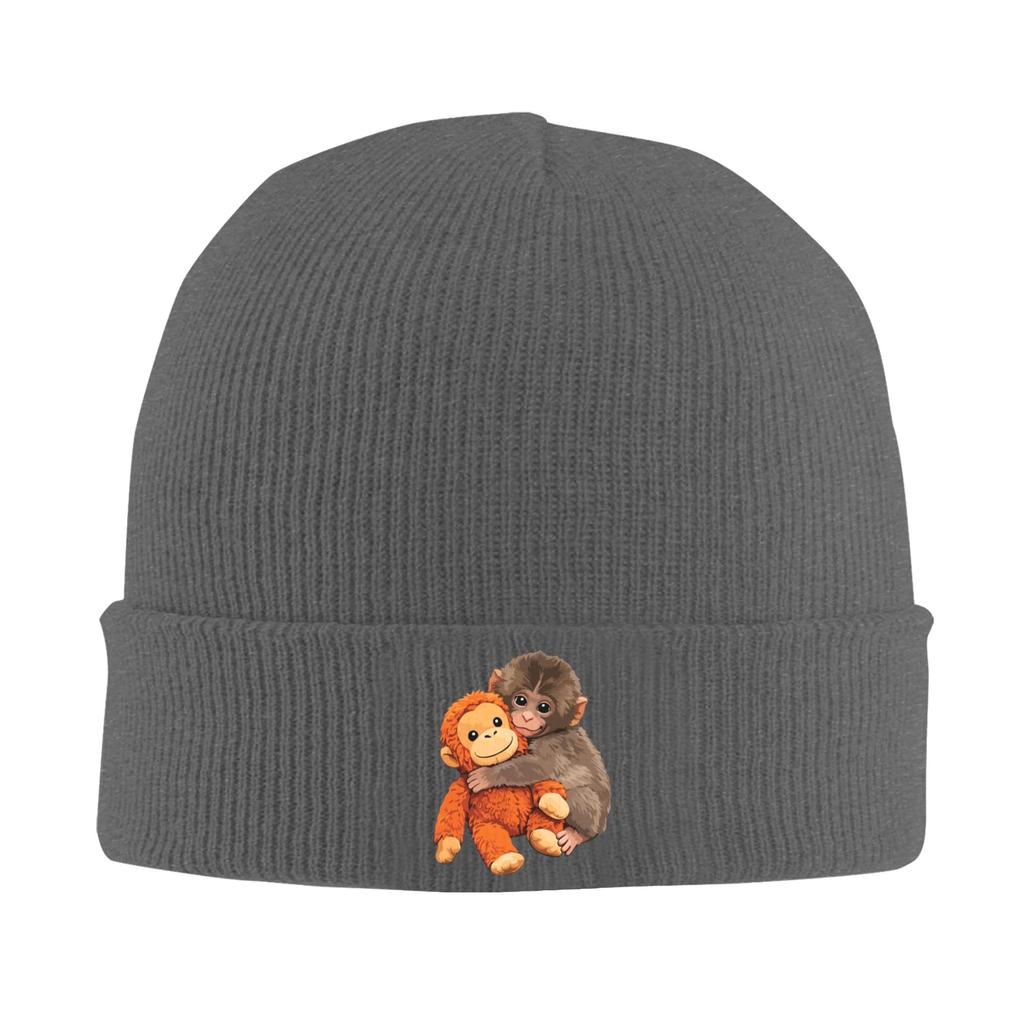 Cute Punch Baby Monkey Knit Hat Beanies Autumn Winter Hat Warm Acrylic  Hip Hop  Caps for Unisex Women Gift