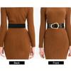 Elastic Pin Buckle Belt Retro Leather Belt Fashion Women Waistband Belt  Women