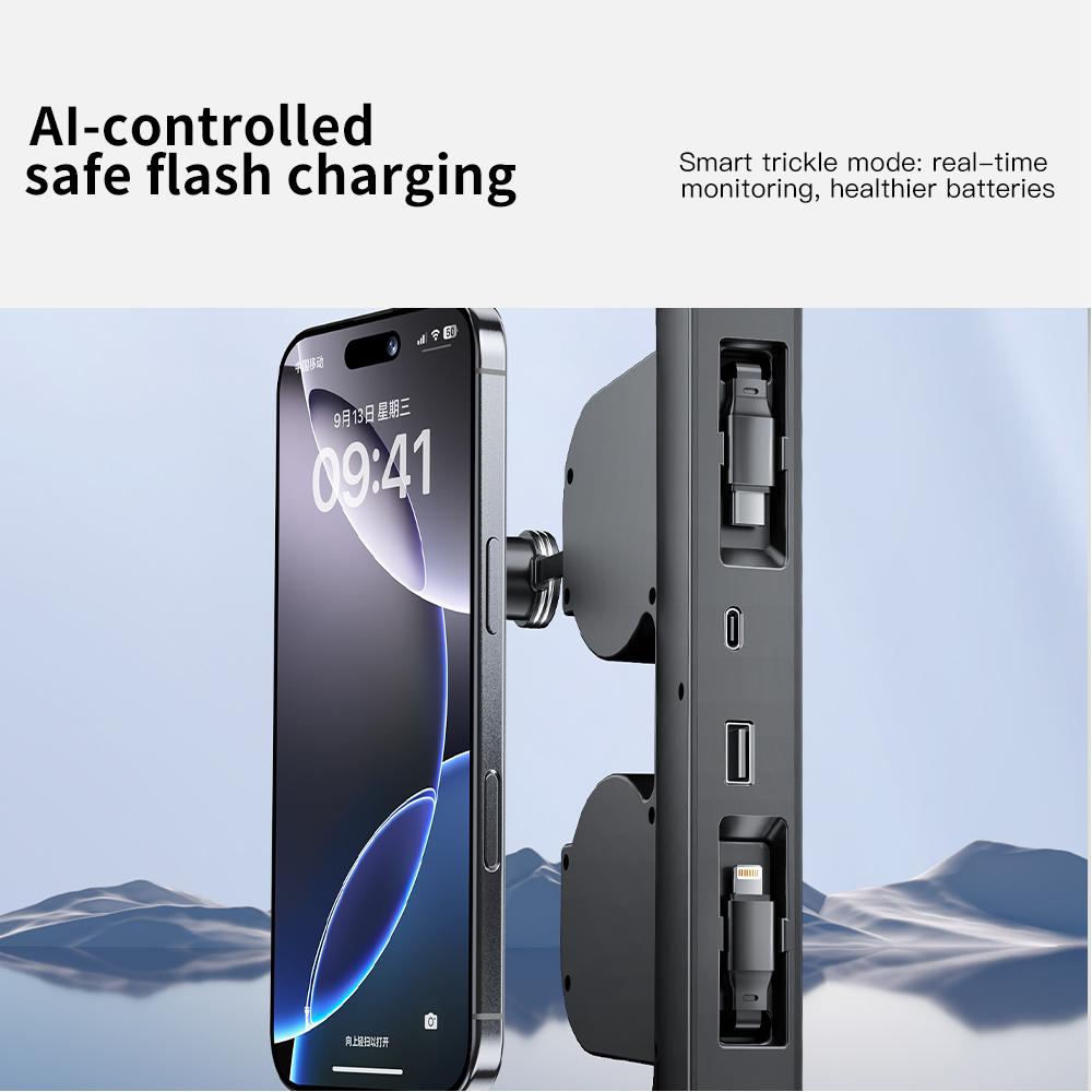 YZ For New Tesla Model 3/Y/YL Highland Juniper 2025 45W Quick Charger Expansion Dock USB Shunt Hub Intelligent Docking Station