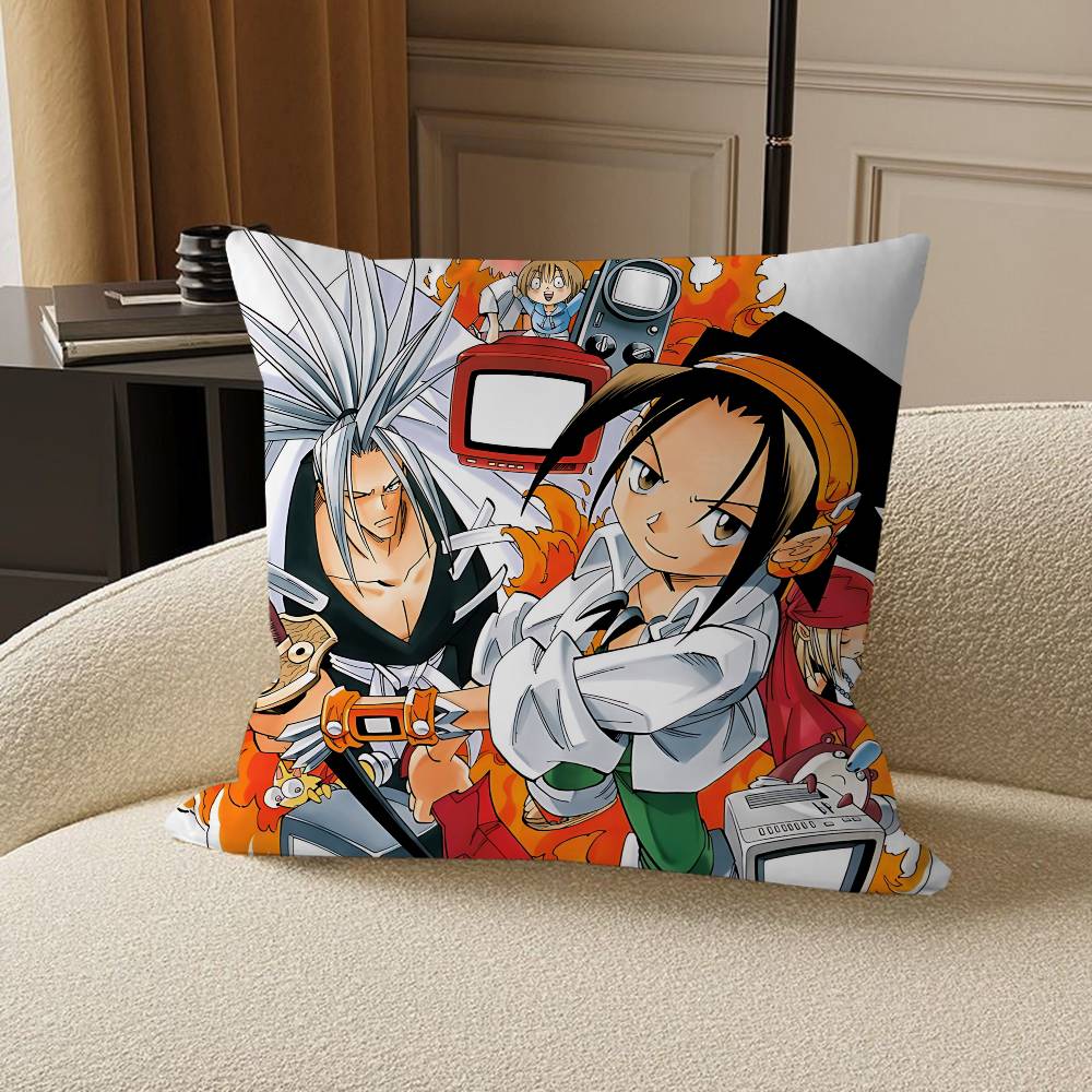 Anime Shaman-King Cushion Cover Inches Farmhouse Decor Home Throw Pillow Covers for Couch Decorations