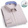 Autumn New Striped Long Sleeve Shirt Cotton Oxford Spinning Washed Casual Men's Cardigan Button Neck Shirt
