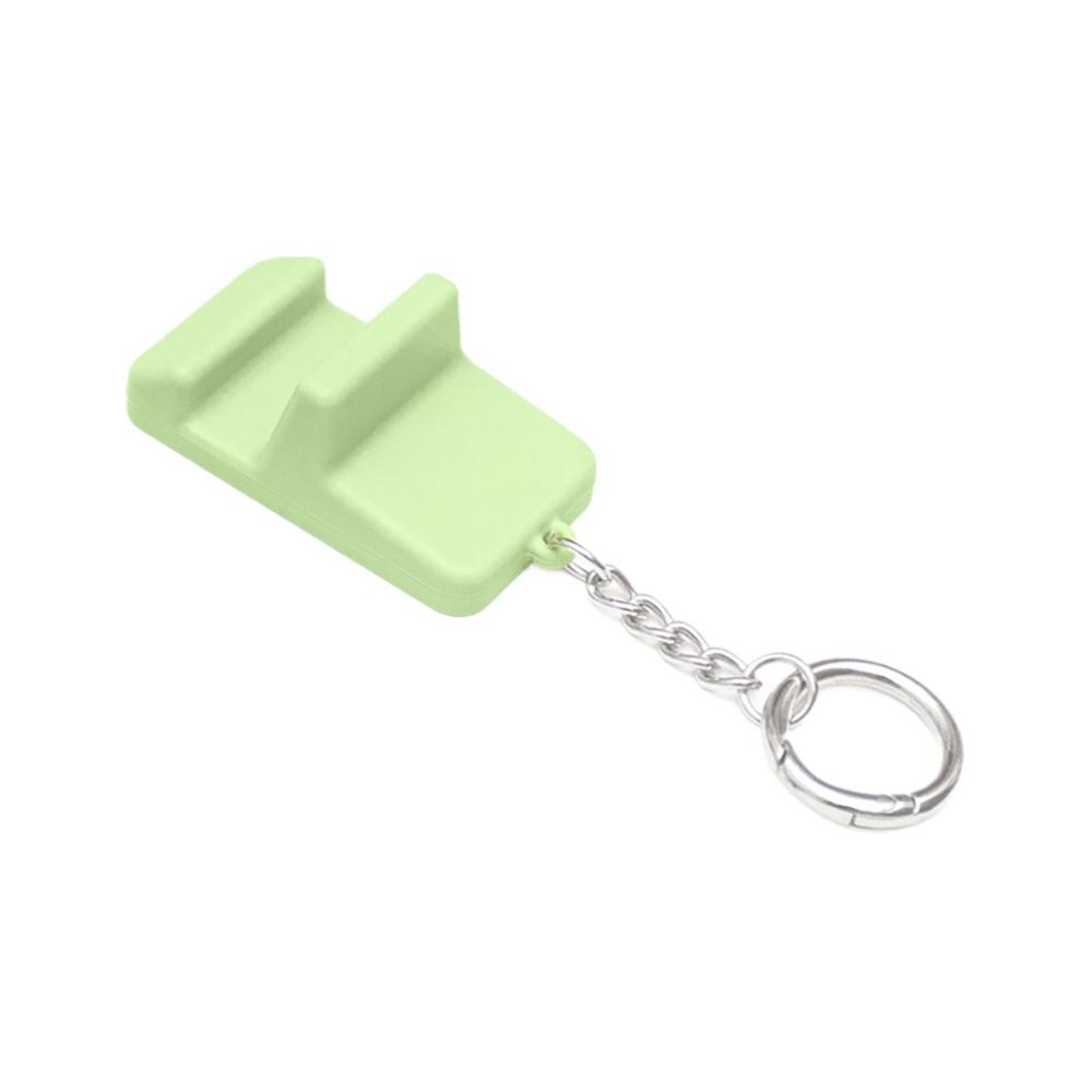 Portable Cell Phone Stand Keychain Mobile Travel Desk Holder Anti-Lost Hanging Bracket Pocket Mini Silicone Support Dock Mount