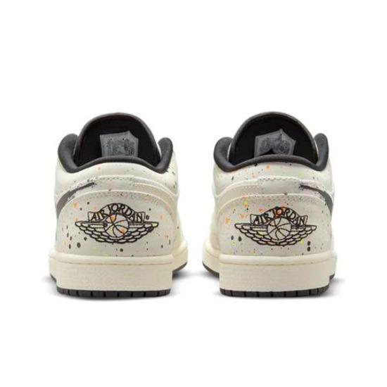 Air Jordan 1 Low Brushstroke Swoosh - Paint Splatter DM3528-100