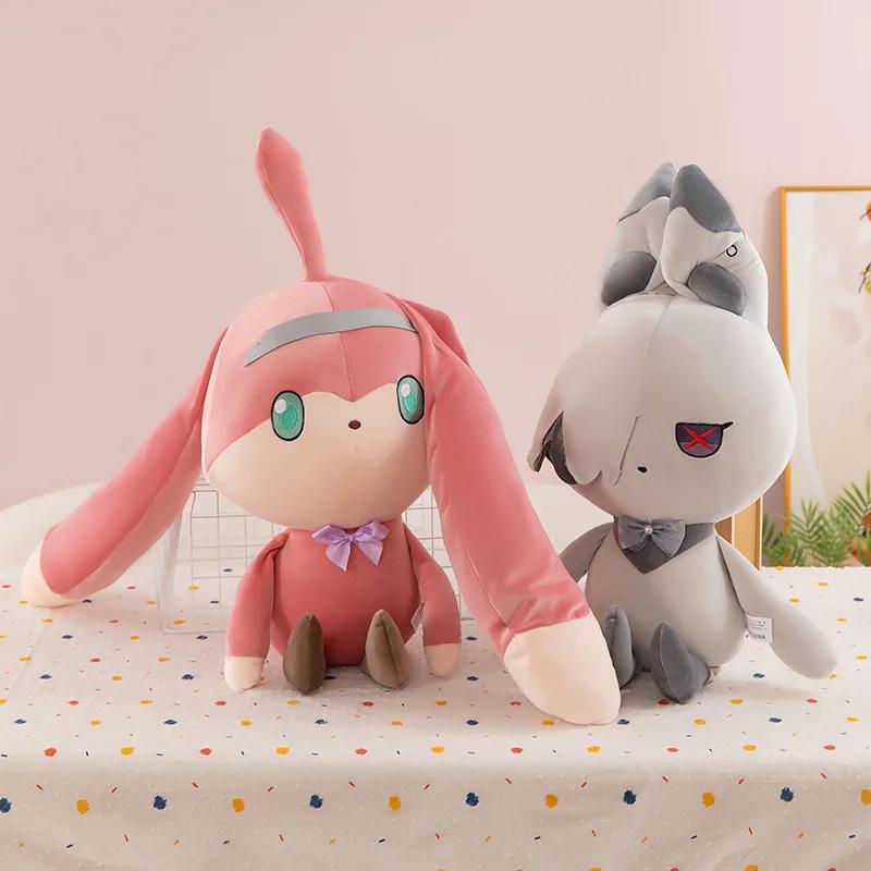 60cm Anime Arlecchino Clervie Plüschpuppe Spielzeug Genshin Impact Kaninchen Cosplay Niedliches Weiches Kuschelkissen Geburtstagsgeschenk Für Spielefans