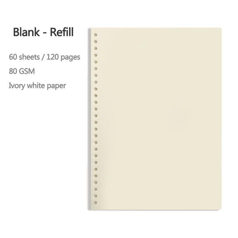 

A5 B5 20 отверстий блокнот с отрывными листами сменный блок из 60 листов спиральный переплет бумага индекс внутренняя страница сетка в точечную точку пустая канцелярская принадлежность Connell A5 20Holes