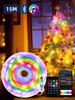 5V USB RGBIC Fairy String Light 20/15/10M Christmas Light With Bluetooth APP and Remote Control For Xmas Tree Garland Decoration