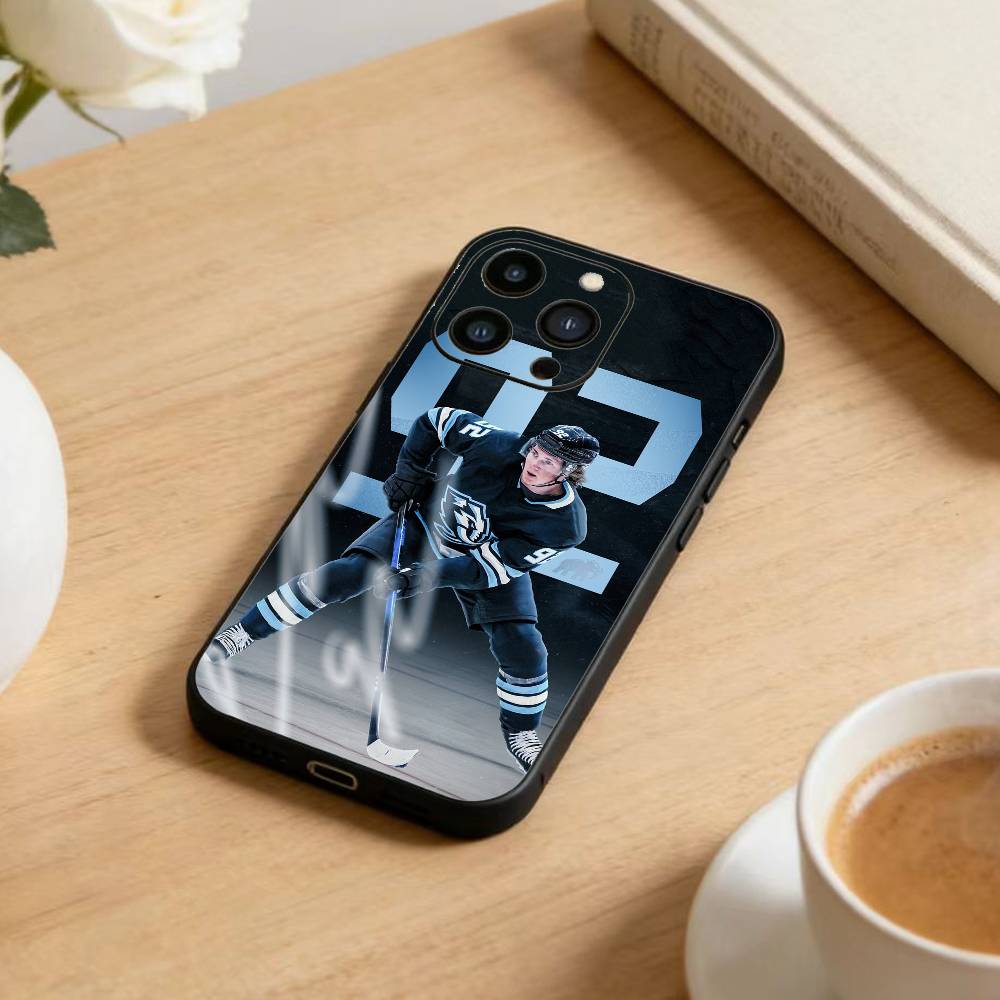 

Quinn Hughes-Hockey Phone Case For iPhone 16,15,14,13,12,17,Pro Max,Plus Silicone Black Case iPhone15pro