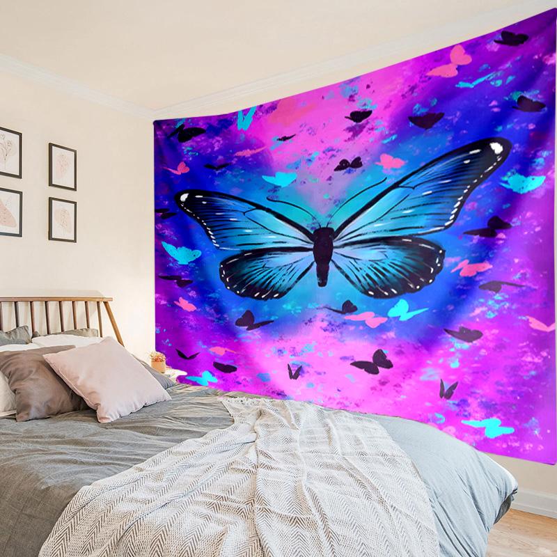 Purple Butterfly Dreams Tapestry, Unique Design Tapestry, Wall Decor for Bedroom,Livingroom, Playroom,Heartwarming Fan Holiday Gifts