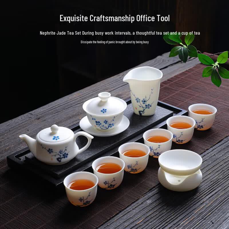 Tuopai Hand-painted Plum Blossom Ceramic Tea Set