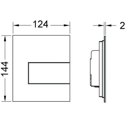 Tece TECEsquare Flush Plate White Matte 9242814