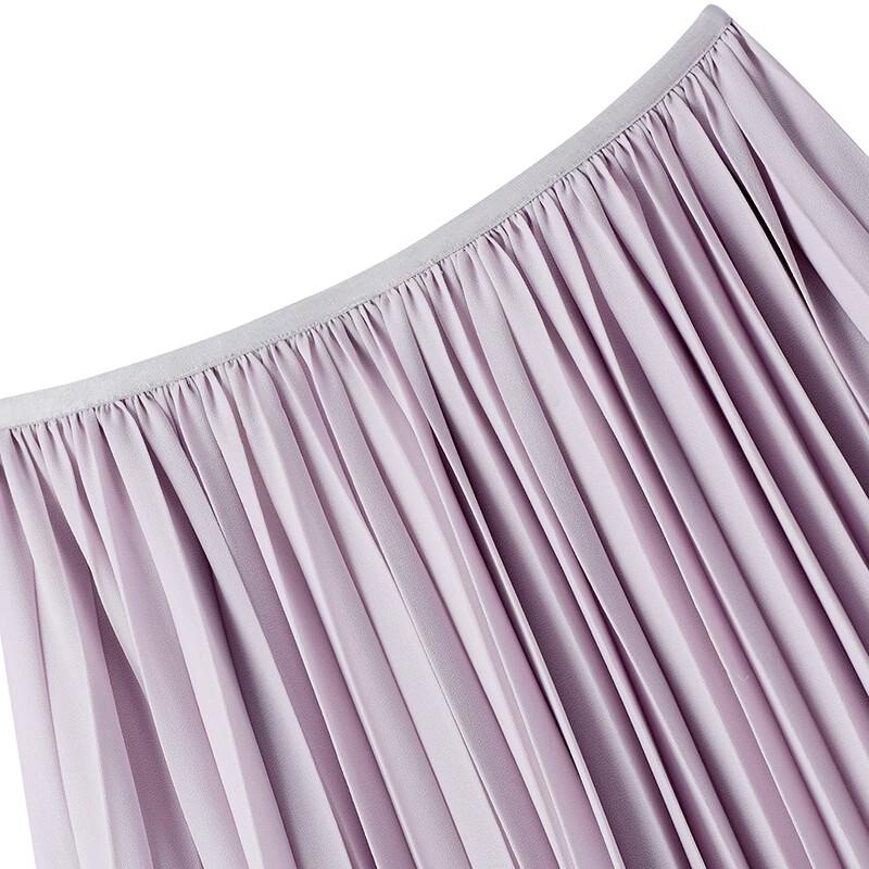 Women's Flowy Pleated Mesh A-line Long Skirt