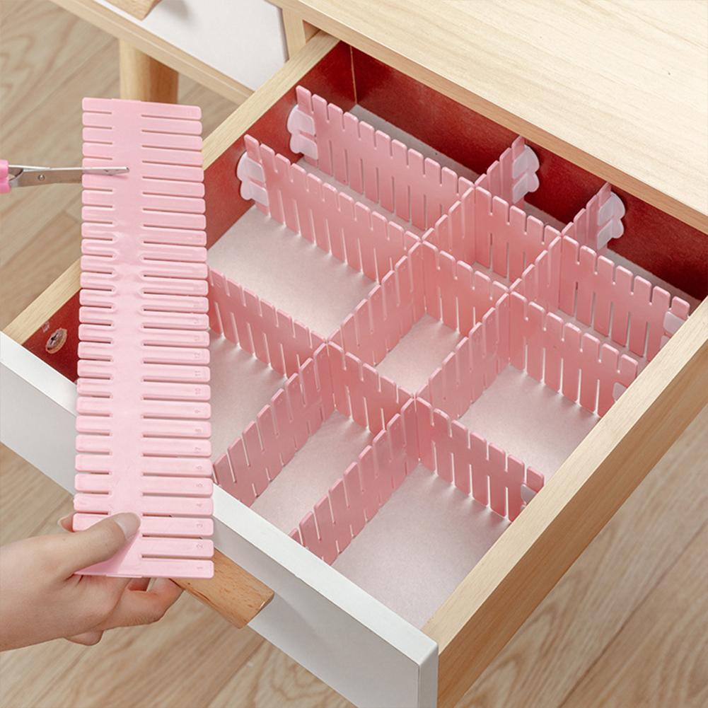 4 Pcs Of Adjustable Free Combination Drawer  Divider Diy Storage Shelves Household Partition Board