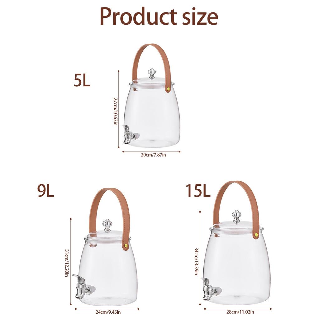 Getränkebehälter mit großem Fassungsvermögen, galvanisiertem Zapfhahn, auslaufsicherem Design und robustem PET-Kunststoff für Veranstaltungen und den Heimgebrauch