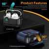 XDcase Multi‑Functional Magnetic Earbuds Case with Invisible Stand, Shockproof Protective Shell with Secure Lock Buckle & Carabiner