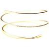 HUNO Minimalist Metal Punk Spiral Coil Upper Arm Cuff Open Arm Bracelet Armlet Adjustable Hammered Wrap Armband Bangle for Women-spiral Gold