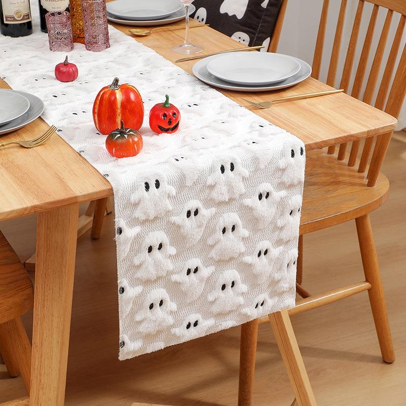 

Halloween Theme Ghost Tablecloth Creative Home Kitchen Printed Tablecloth Party Atmosphere Decoration supplies Holiday Gift 33x180cm