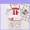 Stylish Summer Kids Cotton Sports Outfit Short Sleeve Top And Shorts Set Unisex