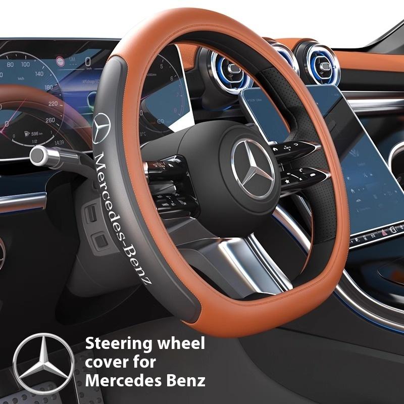 For Mercedes-Benz A C E S V R Class AMG GLA GLC GLK Vito SL ML Sprinter SLK Viano CLA Car AntiSlip Leather Steering Wheel Cover