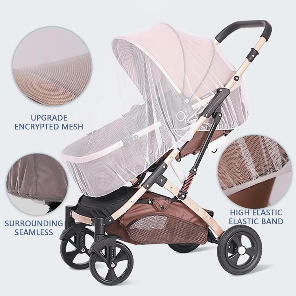 Universal Baby Stroller Mosquito Net: Breathable, Large, Dustproof, and Light-Blocking Protective Cover