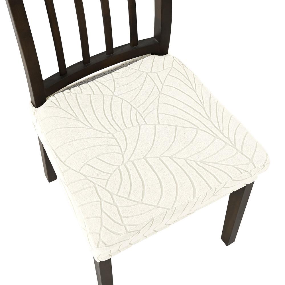 

Solid Color Chair Seat Cover Washable Anti-dust Elastic Seat Protectors Easy Install Removable Anti-dirty Chair Slipcover бежевий