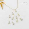 Mini Zirconia Water Drop Pendant Copper Plated 18K Gold Necklace/Earrings/Bracelet DIY Accessories