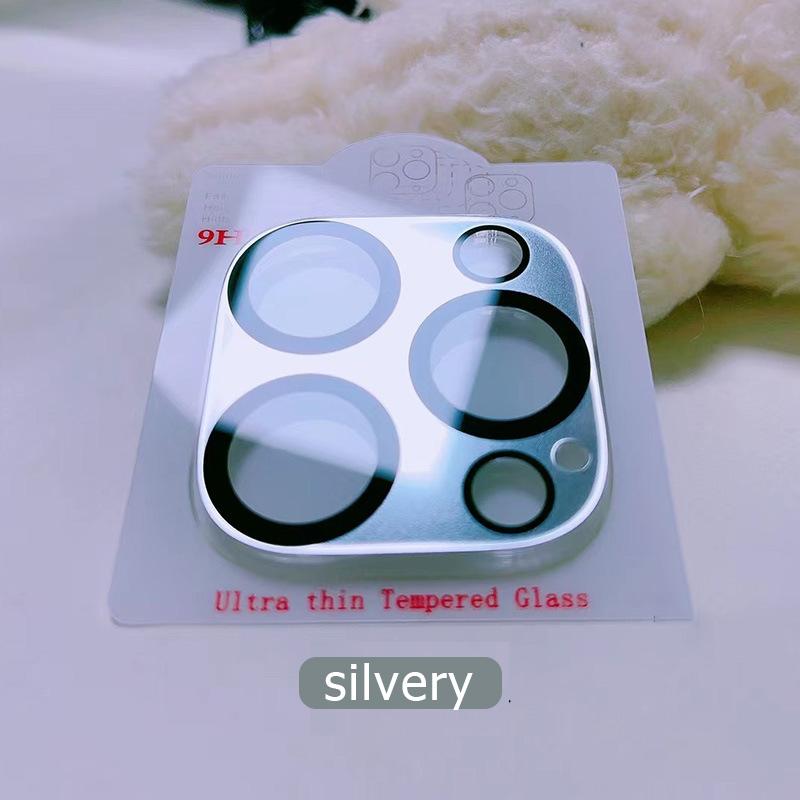 

Для iPhone 15 14 Plus 13 Mini 11 12 13 14 Pro Max камера закаленное стекло цветные линзы полное покрытие протектор экрана 15 серебряный