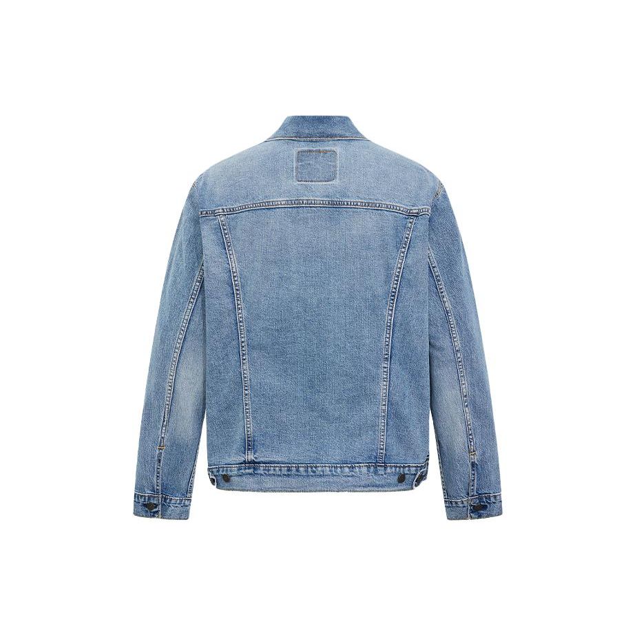 Levis Single Button Square Neck Pocket Design Long Sleeve Denim Jacket Men Jackets Blue 72334-0658
