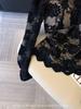 High-Grade Velvet Korean Style Lace Slimming Warm Autumn/Winter Top