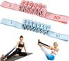 10 Anelli Fascia Yoga Elastica Banda di Resistenza Esercizio per Stretching Balletto Pilates Danza Ginnastica Allenamento Fitness Corpo